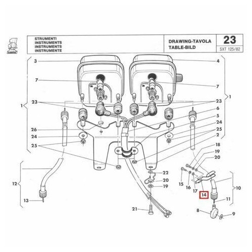 Guida cavo contakilometri Cagiva...