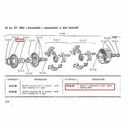 Disco avviamento frizione Saxonette...