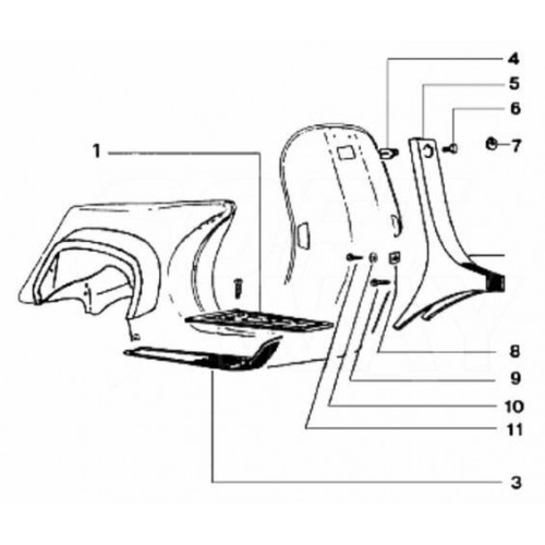 Coppia tappetini Vespa PK XL - FL2 N...