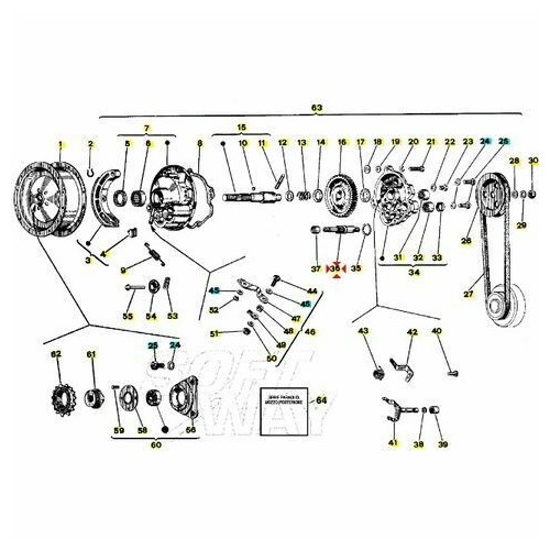 Albero rocchetto mozzo posteriore 11...