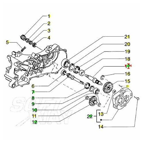Asse Ruota posteriore Vespa LX - S -...