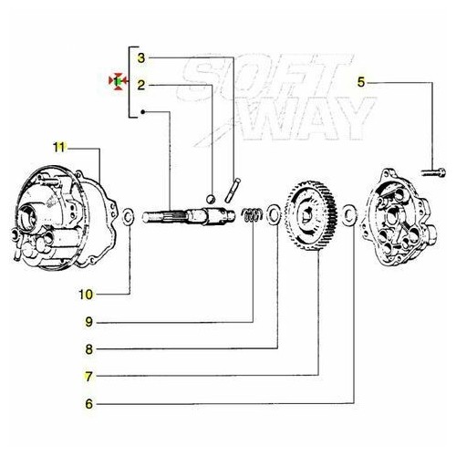 Albero ruota Piaggio SI FL2 e Grillo