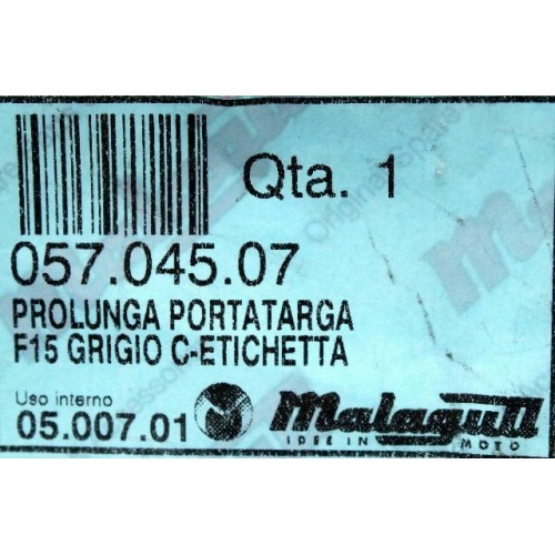 Prolunga portatarga Malaguti F15 FireFox