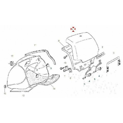 Sportello bauletto Piaggio Hexagon...