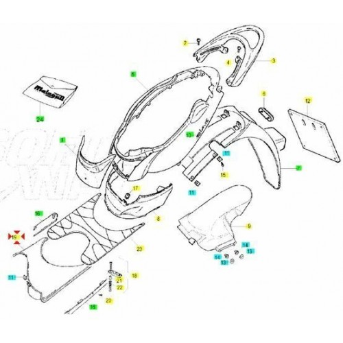 Pedana poggiapiedi Malaguti Ciak...