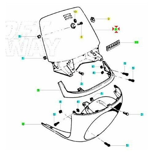 Scudo anteriore Piaggio Sfera