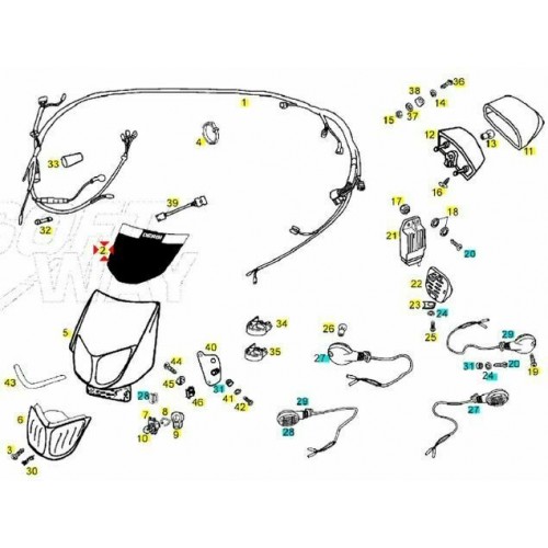 Adesivo del portafaro Derbi Senda SM...