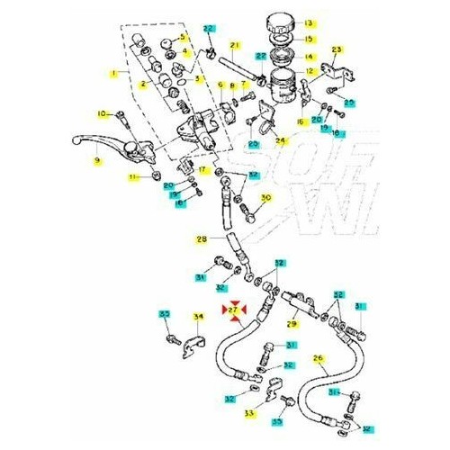 Tubo freno anteriore Yamaha FZR 1000