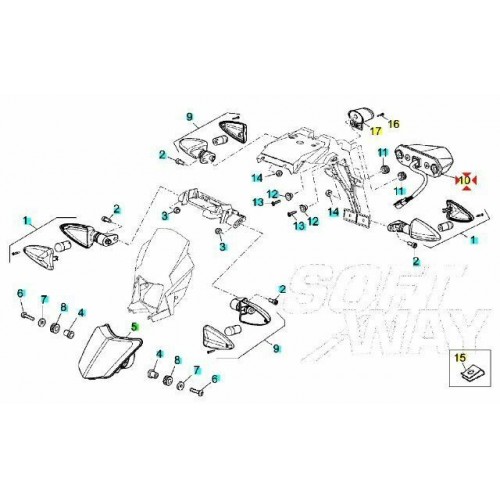 Fanale posteriore Aprilia RX - SX -...