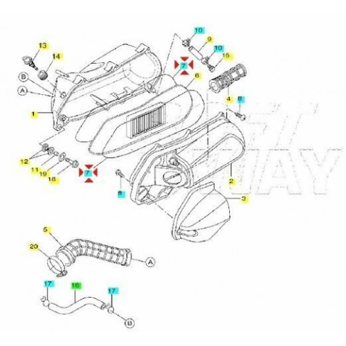 Scatola filtro aria completa Yamaha...
