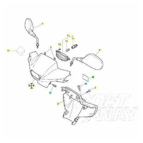 Coprimanubrio MBK Booster 4SBF6143004B