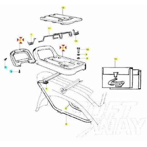 Maniglia portapacchi Piaggio Grillo