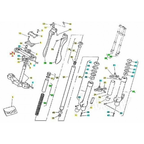 Testa di sterzo Husqvarna WR e TE