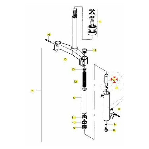 Pompante forcella Piaggio X9 497008