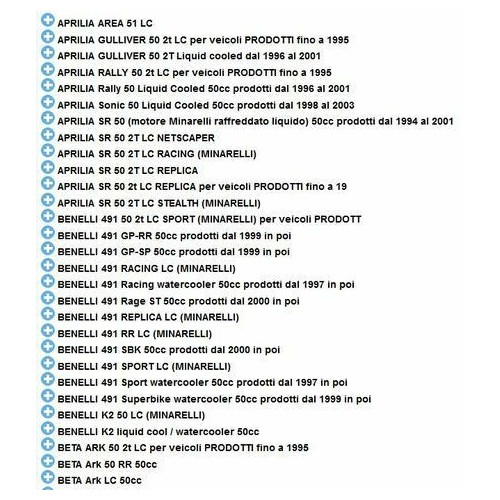 Gruppo termico scooter Minarelli H2O...