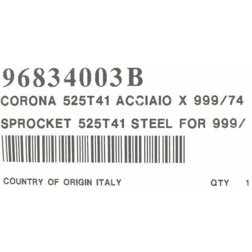 Corona Ducati 999 passo 525 da 41...