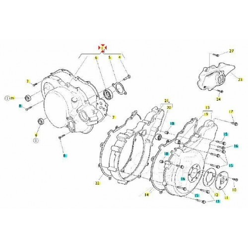 Coperchio frizione Husqvarna TE e SM...