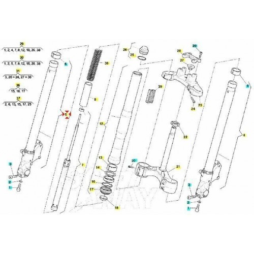 Stelo forcella anteriore destro...