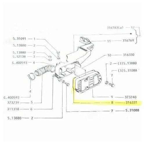 Guarnizione scatola depuratore Gilera...
