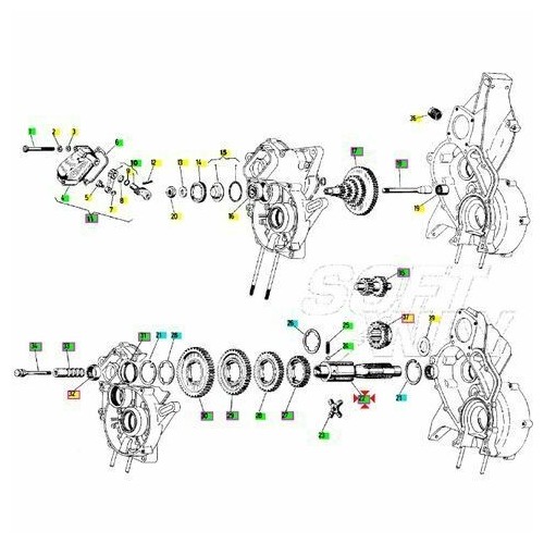 Albero ingranaggi cambio Ape MP - CAR...