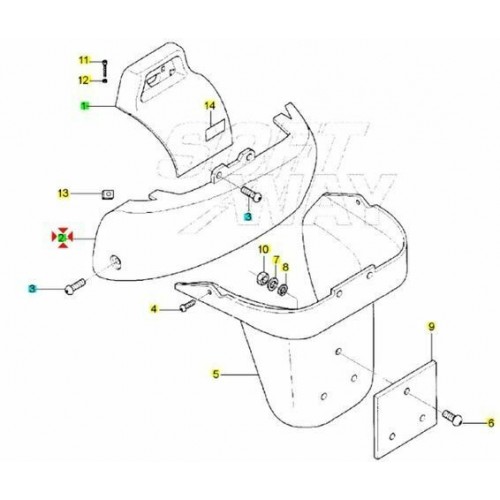 Paraurti posteriore Piaggio X9
