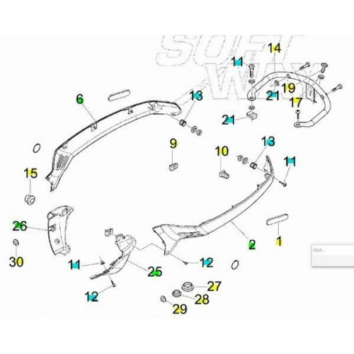 Fianco posteriore sinistro Vespa LX