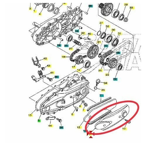 Coperchio trasmissione Yamaha T-Max...