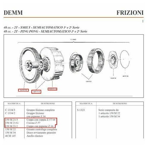 Campana frizione Demm 48 Smily e Ping...