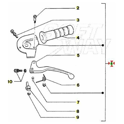 Comando freno sinistro Piaggio SI FL2