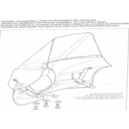 Staffe cupolino Utah Piaggio Vespa...