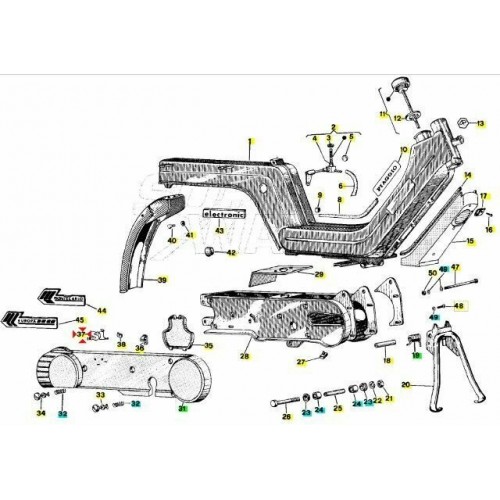 Targhetta bandina laterale Piaggio SI...