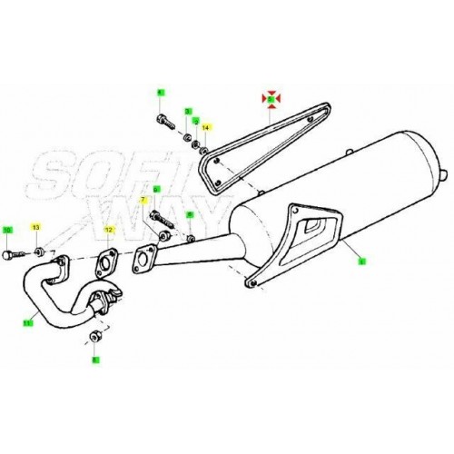 Protezione marmitta Piaggio Sfera RST 50