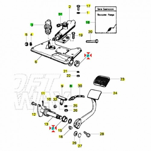 Boccola della pompa freno posteriore...
