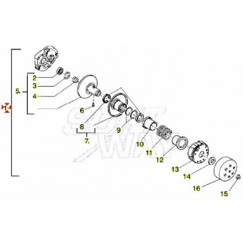 Puleggia Piaggio Sfera - Liberty -...