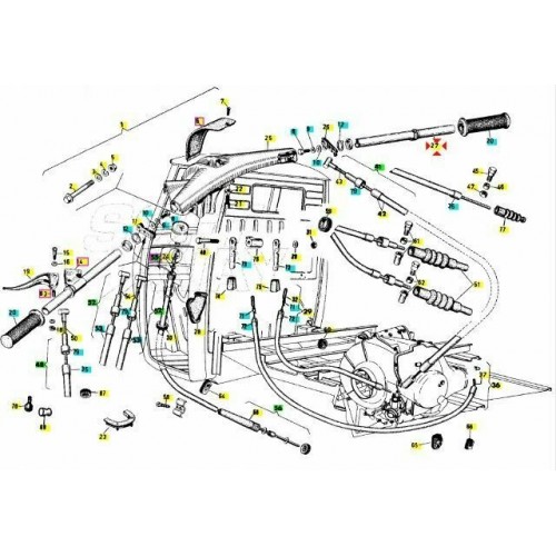 Tubo comando gas Ape MP P501 e P601