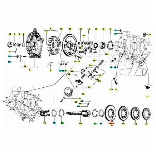 Ingranaggio 1 marcia Piaggio Vespa PK...