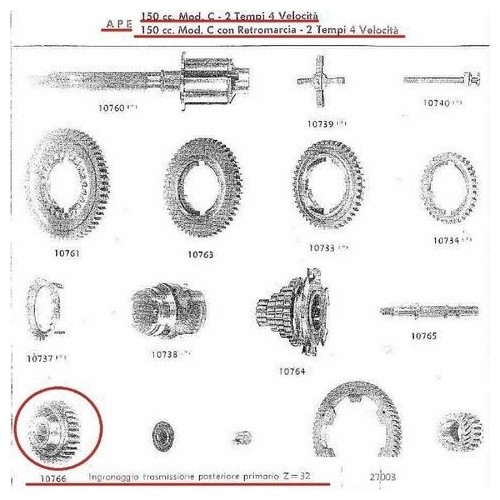 Ingranaggio trasmissione posteriore...
