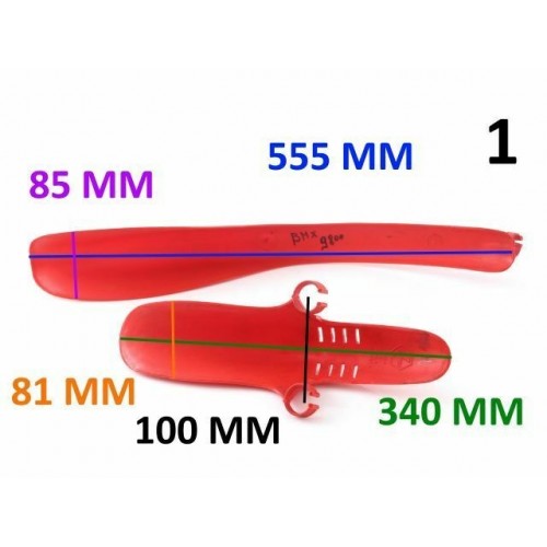 Coppia parafanghi rossi per Bmx epoca