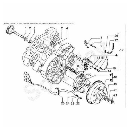 Ingranaggio pompa acqua da 25 denti...