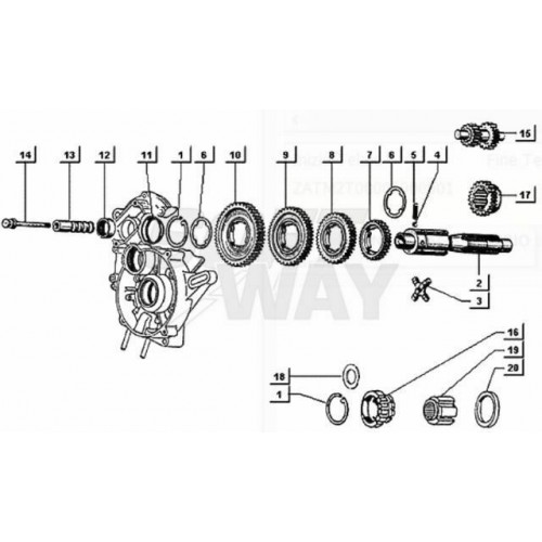 Ingranaggio 3 marcia Piaggio Ape Car...