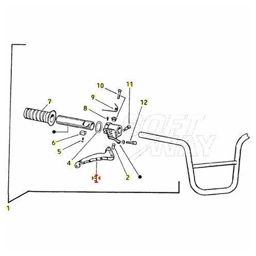 Leva freno destra Piaggio Superbravo...