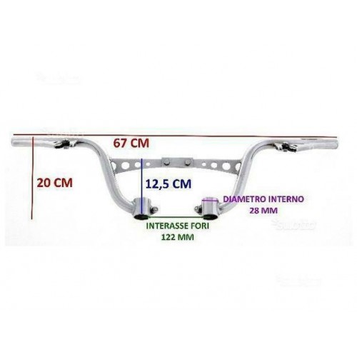 Manubrio moto cross 50 epocaper steli...