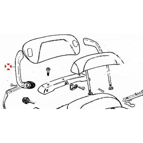 Maniglie posteriori Piaggio Hexagon...