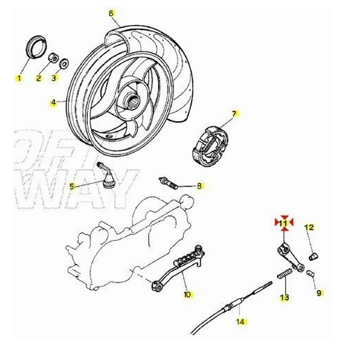 Leva freno su mozzo Posteriore...