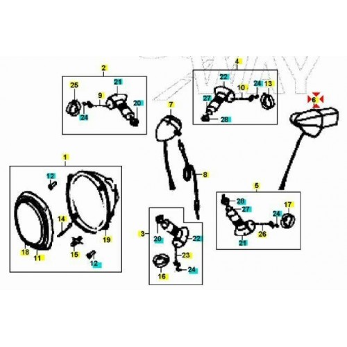 Fanalino posteriore Keeway...