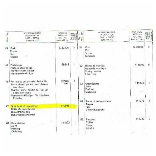 Scatola decantazione Ape Car