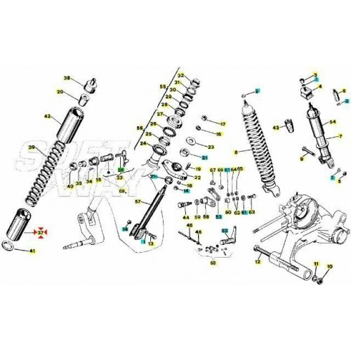 Fodero ammortizzatore anteriore Vespa...