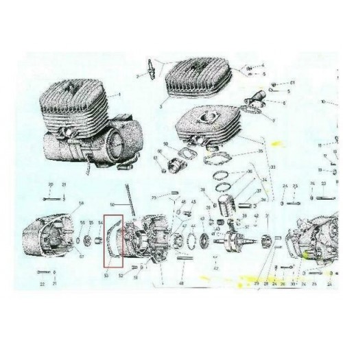 Guarnizione carter destro Gilera GR1...