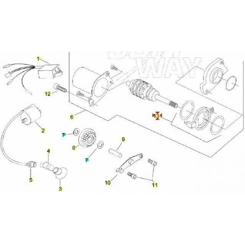Portaspazzole motorino avviamento...