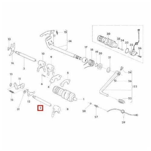 Perno cambio 5a e 6a marcia Cagiva...